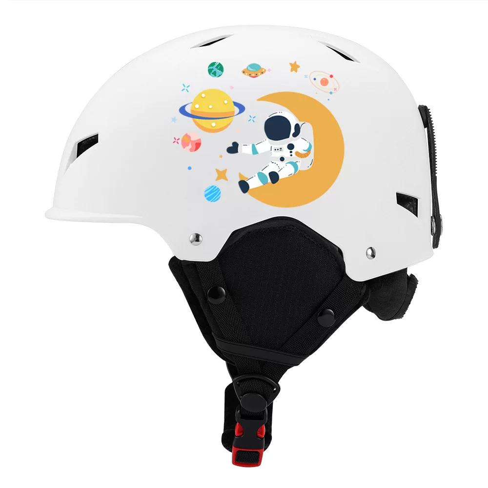 Ski Helmet Single Double Board Ski Cap Equipment Protective Gear Men and Women Warm Anti-Collision Soft Liner Snow Helmet Children Hard Helmet