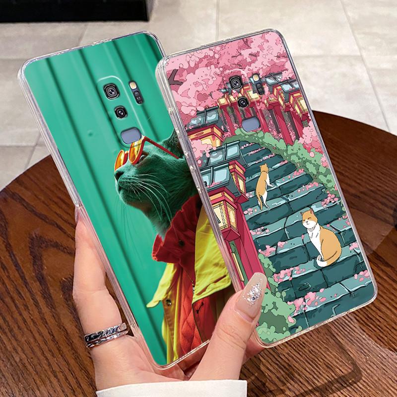 Casing For Samsung Galaxy S9+ S9 G960F G965F Clear Silicone Soft TPU Back Cover For Samsung S9 Plus Cute Rabbit Cat Phone Case
