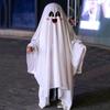 White Ghost Poncho Robe Scary Ghost Cosplay Costume Funny Halloween Cloak Cape  Stage Performance