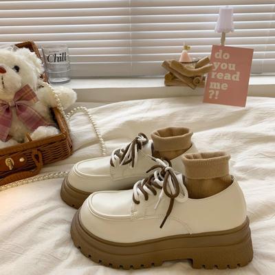 Британский стиль Обувь Женская Обувь на плоской подошве Осенние сабо Платформа На все случаи жизни Оксфорды Преппи Платье Осенние криперы Летняя Новая Кожа ПУ Рим Я