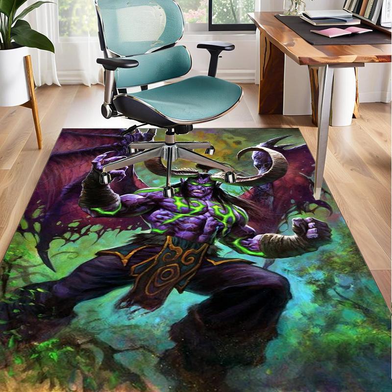 Warcraft game Office Rug Chair Mat, Game Carpet, Suitable for Front Door, Bedroom, Living Room, Desk, Holiday Gift