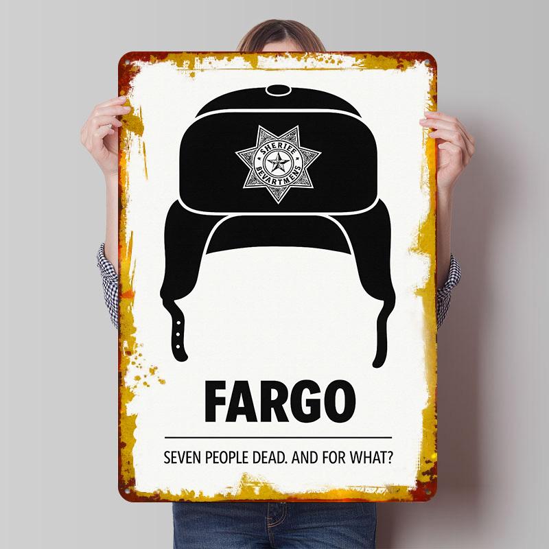 Fargo Minimalist Metal Poster Customized Wall Art Retro Vintage Tinplate Signs for Home Decor Living Room Gamer Decoration Items