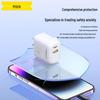 PISEN 30 Вт GaN Быстрое зарядное устройство Комплект для Apple и Android, Двухпортовая вилка, Новая модель