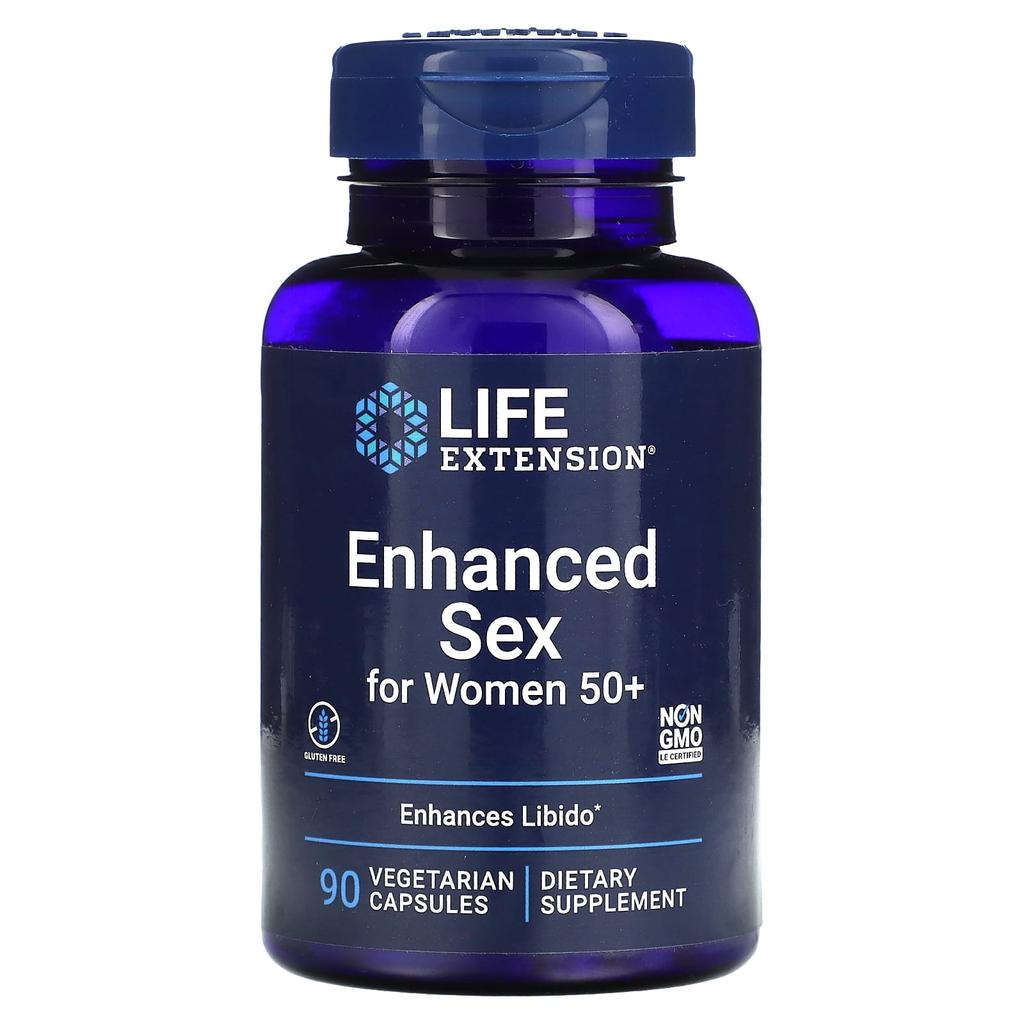 Life Extension, Advanced Natural Sex, для женщин, 50+, 90 растительных капсул