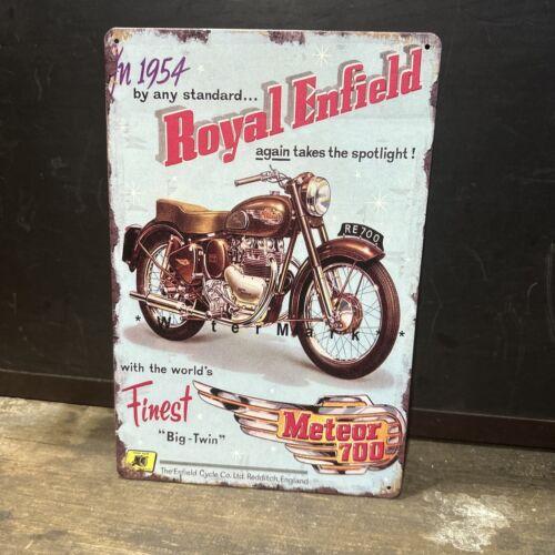 Royal Enfield Meteor 700 Small Repro Tin SignAluminum