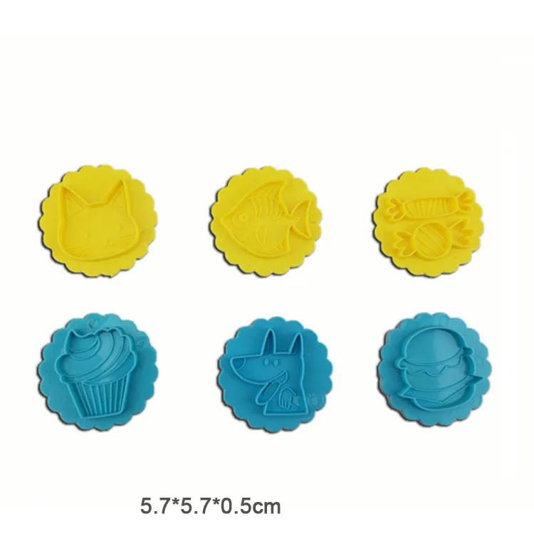 Инструменты для лепки из теста для детей Аксессуары для теста Формочки Динозавр Фрукты Скалка Резак Ножницы Пластилин Глина Форма Детские Игрушки Сделай Сам