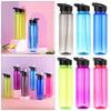 750ml Gym Portable with Straw Food Degree Plastic Clear Drinking Cup Water Bottles