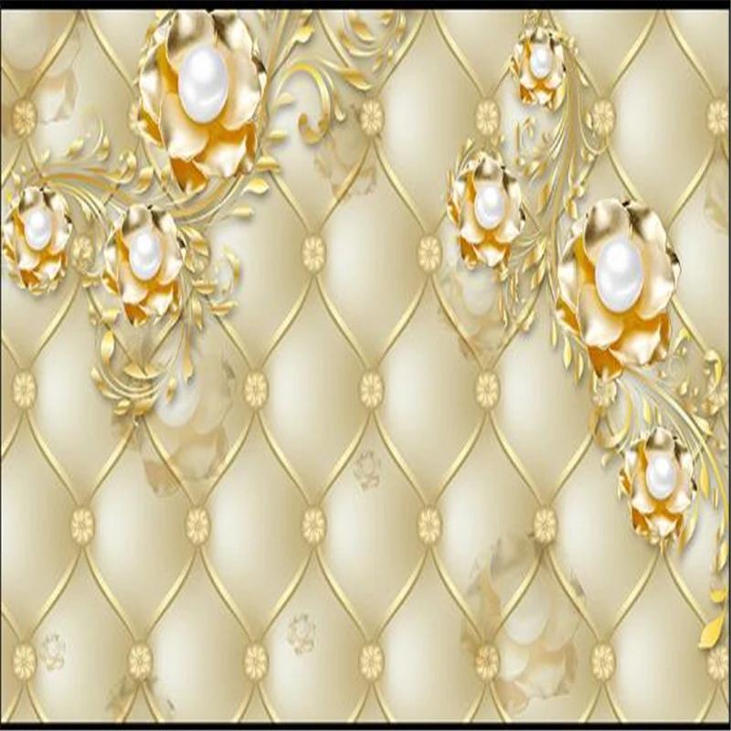 Обои с цветочным рисунком, европейская мягкая упаковка, 3d настенная роспись, обои для гостиной, спальни, домашний декор