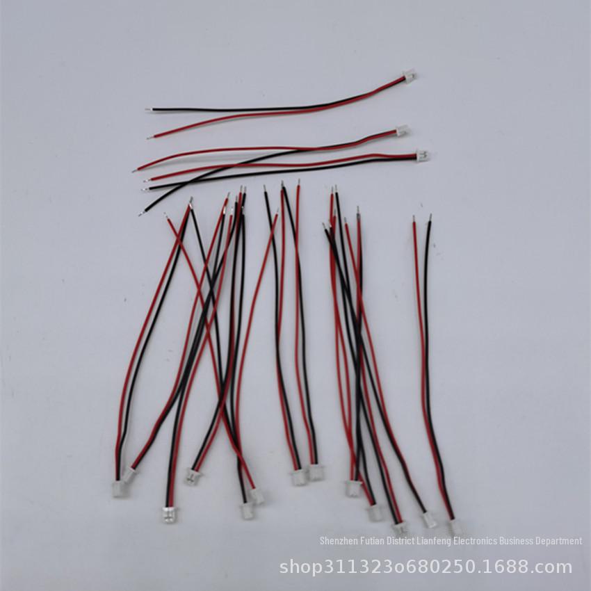 Электронный провод 100 мм с шагом 1,25 мм, 2-контактный, одинарный, для подключения динамиков и аккумуляторов