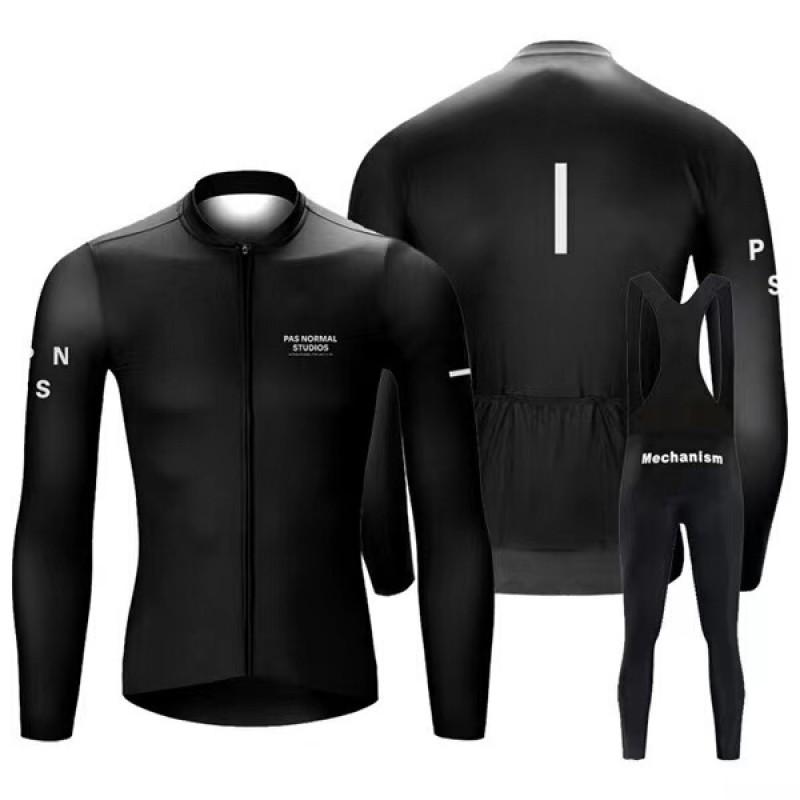 Mens Cycling Long Sleeve Jersey With Quick-Dry Milk Silk Fabric Dual-Arrow Gel Pad Mountain Road Bikes