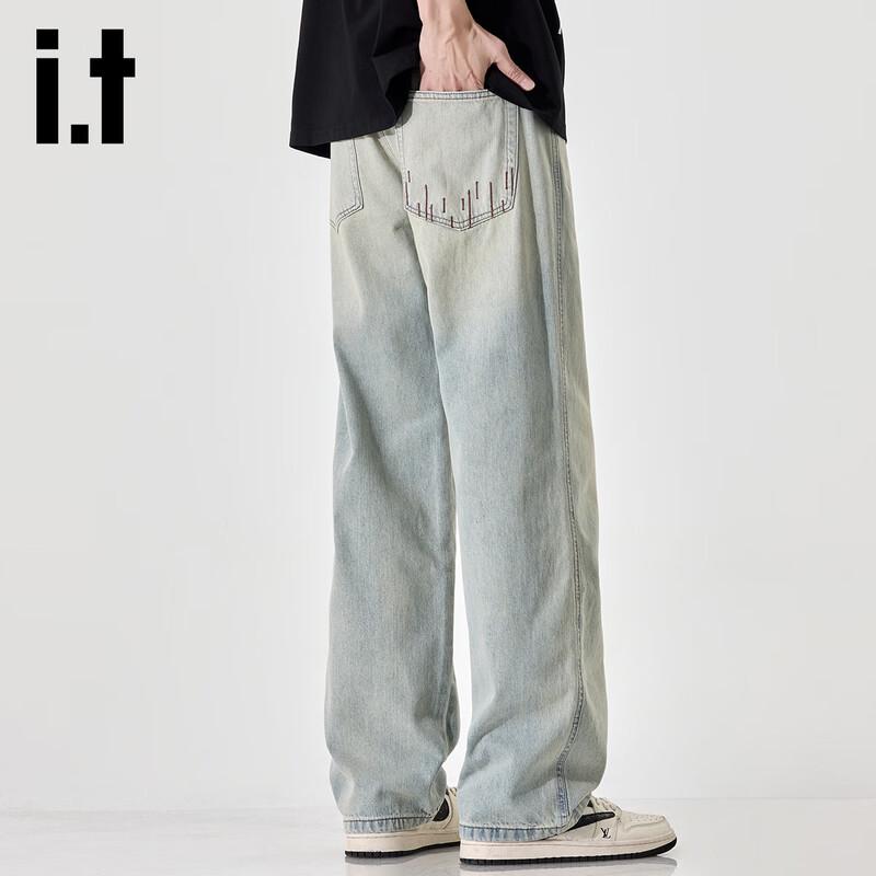 Мужские джинсы прямого кроя в уличном стиле Izzue IT