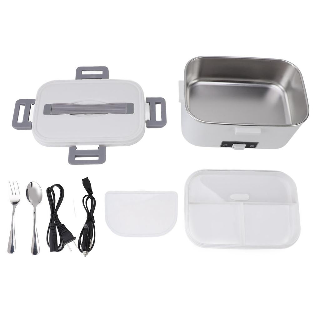 Электрический ланч-бокс 1,8 л с циркуляцией воздуха на 360 градусов, подогрев, вкладыш из нержавеющей стали SUS304, можно мыть в посудомоечной машине, портативный ланч-бокс