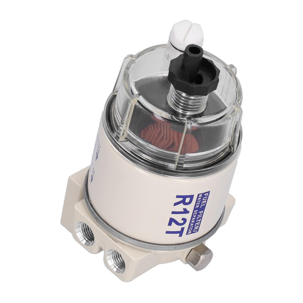 Marine SpinOn Fuel Filter Water Separator 30GPH Flow Rate with SelfVenting Drain R12T Replacement