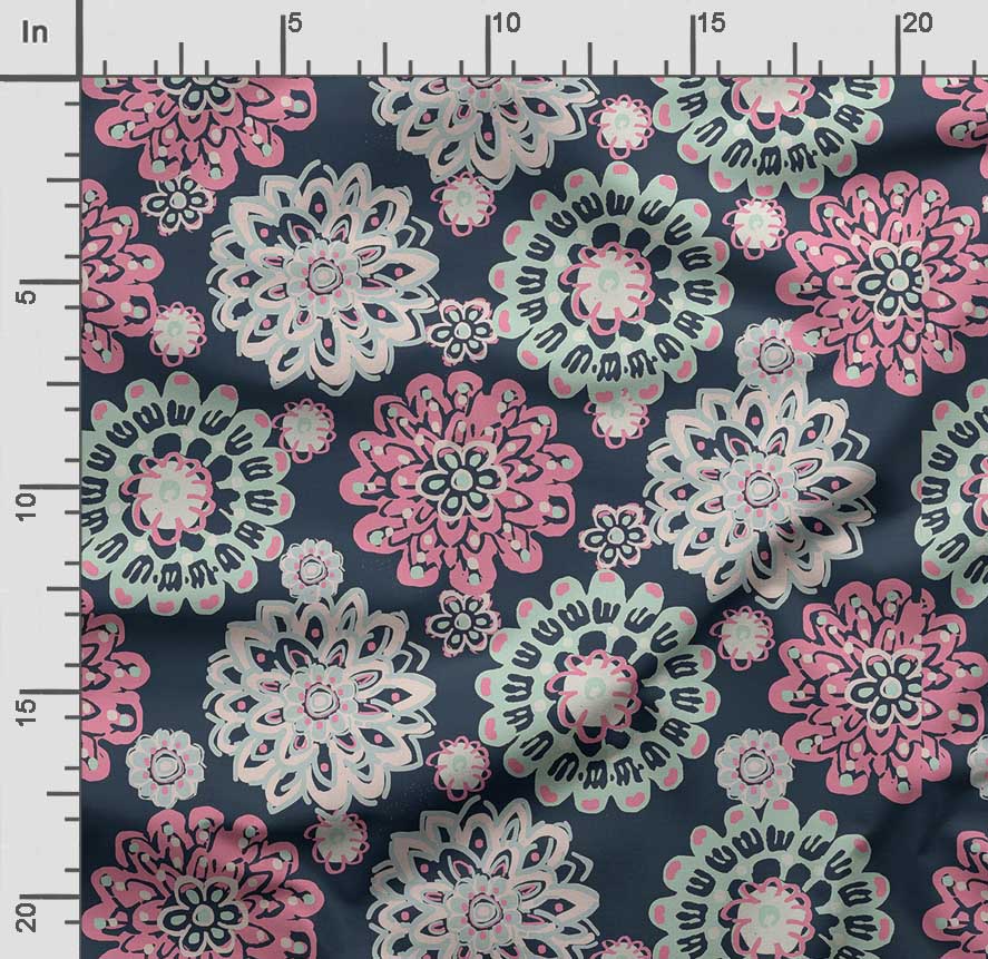 Soimoi Floral Print,  Cotton Cambric Quilting Fabric Sold by The Yard- 42 Inch Wide Medium Weight Cotton Fabric Sewing  Supplies