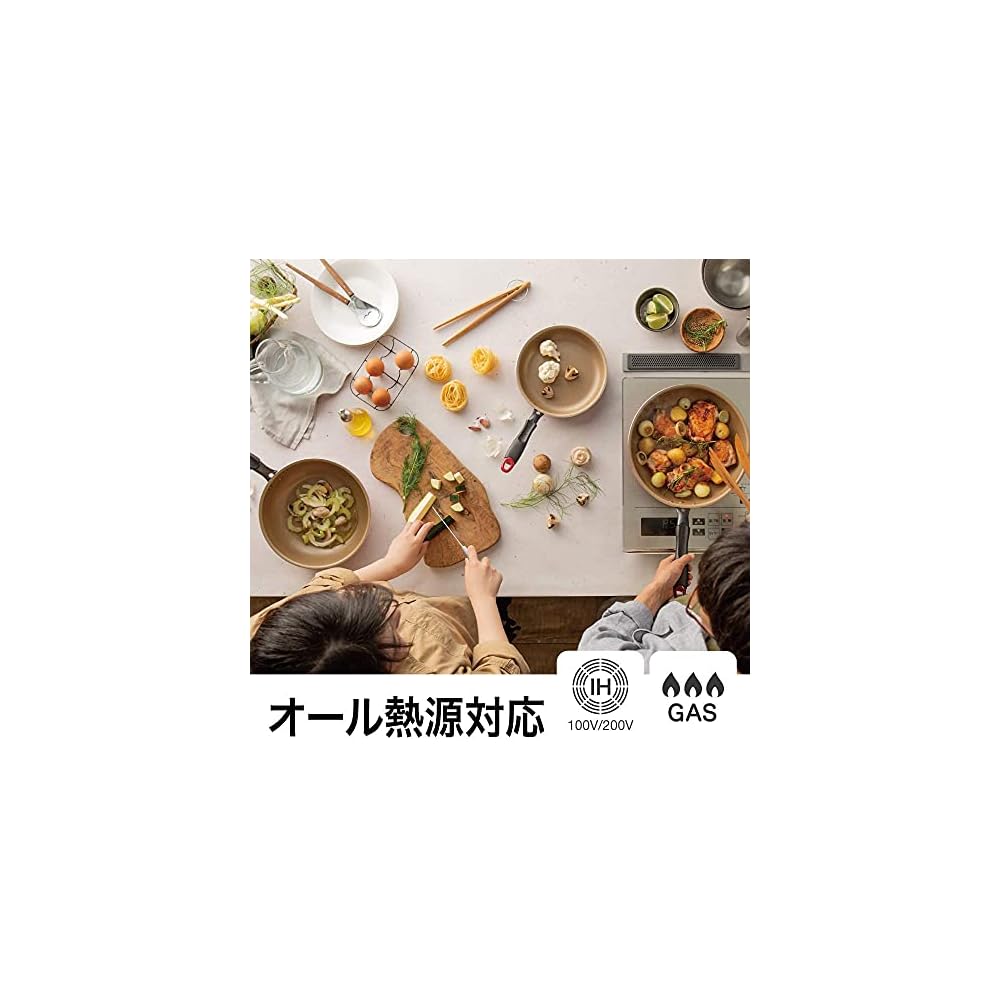 Сковорода Evercook 26 см, подходит для всех источников тепла (Совместимость с IH), Evercook Alpha, PFOA/PFOS