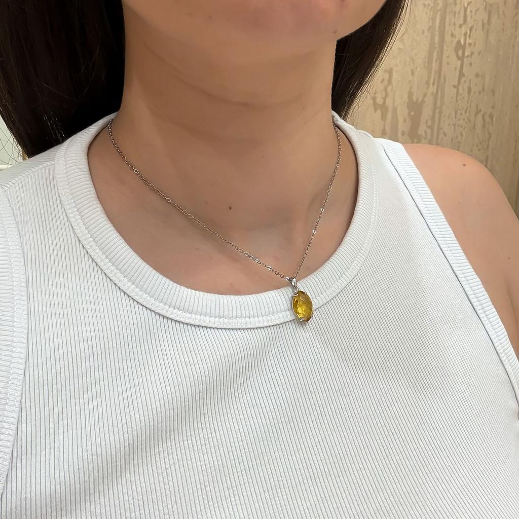 Серебряная подвеска с цитрином nano 4.75ct (2170464)