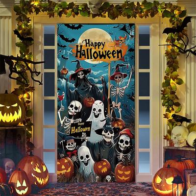 Happy Halloween украшение двери вешалка наклейка гобелен декор фон ткань баннер на Хэллоуин