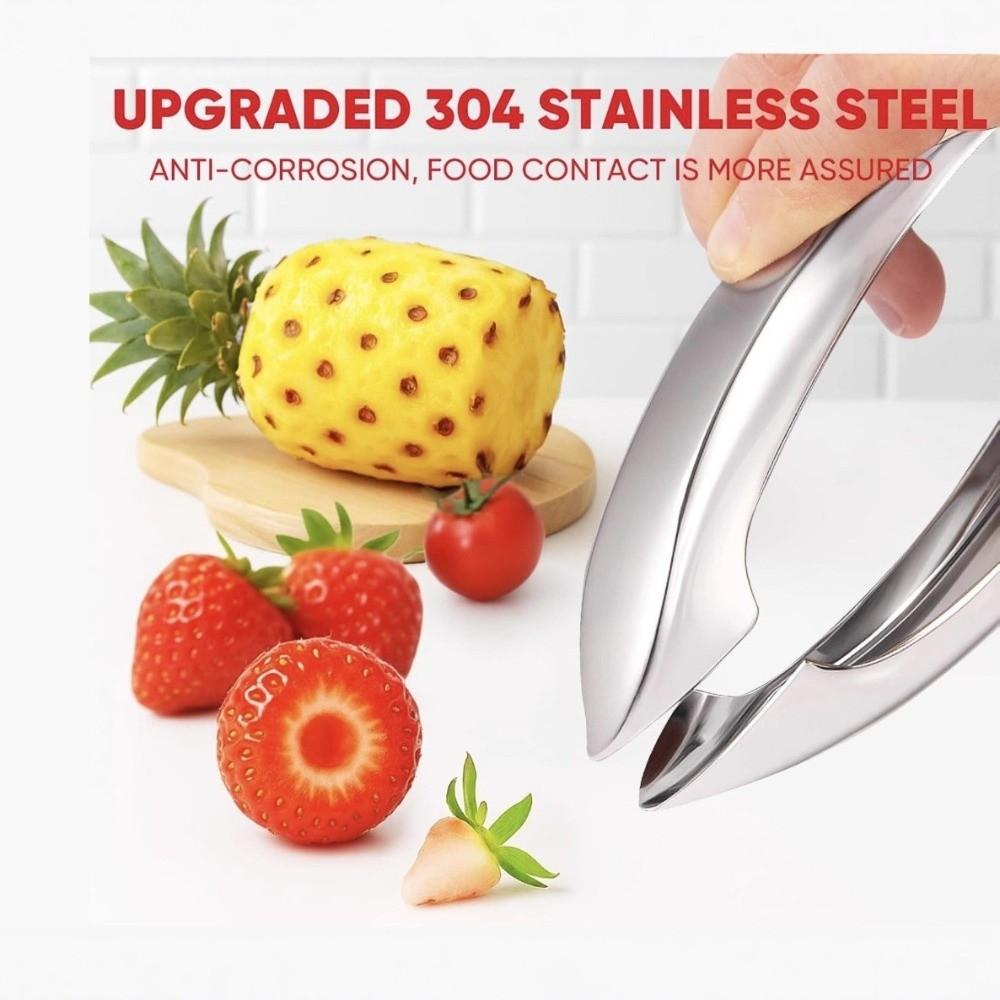 Stainless Steel Pineapple Tweezer Efficient Fast Peeling Pineapple Eye Peeler Multi-function Smooth Handle Fruit Stem Remover