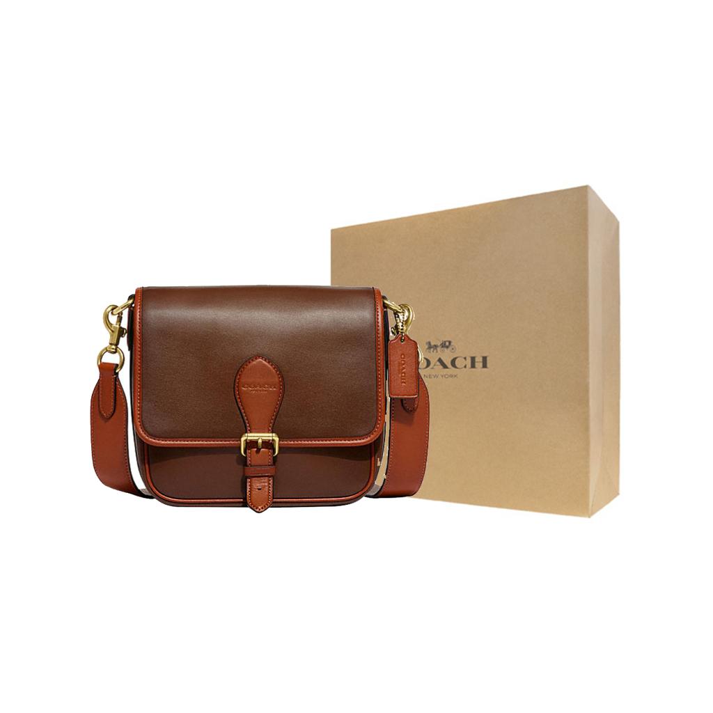 New COACH Frankie Cow Leather Shoulder Bag, Crossbody Bag Trumpets Women's Brown CH768-VIB