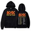 Autumn and Winter Men's Hooded Sweatshirt ACDC Pattern Brand Hooded Sweatshirt Y2K Clothing Fashion Casual Lpullover