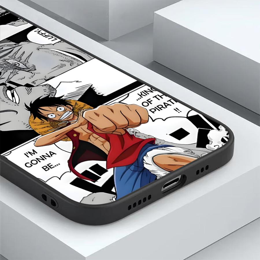 Чехол One Piece Комикс Зоро для iPhone XS Max 7 8 13 12 11 17 Pro Max 15 16 14 Plus XR 17Air Черный Мягкий Чехол для Телефона