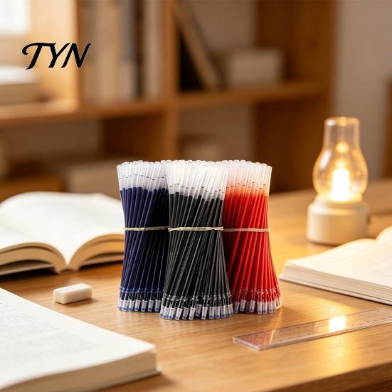 Water Resistant Ink Refills 50PCS 0.5mm Gel Pen Refills, Needle And Conical Tip Universal Replacement Calligraphy Practice Inserts Smooth Writing