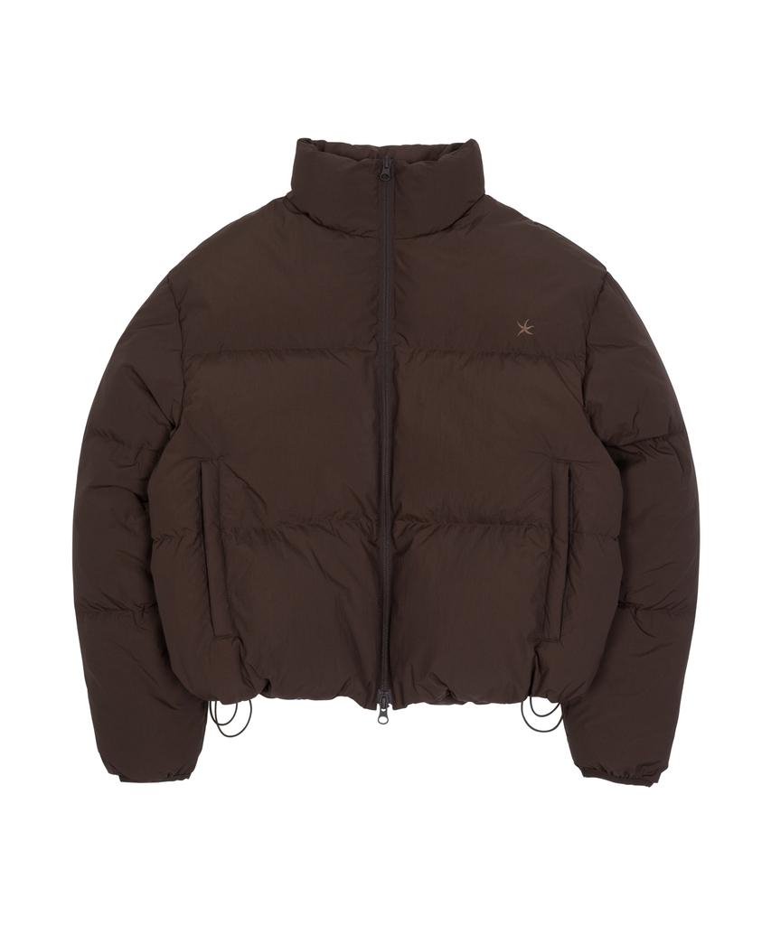 THE COLDEST MOMENT Tcm Starfish Logo Puffer Jacket (Brown)