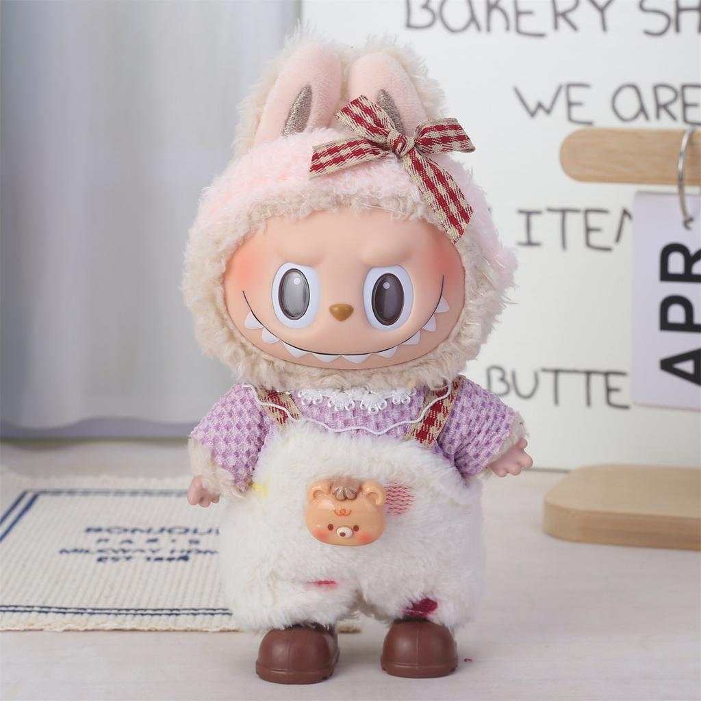 Одежда Labubu Baby подходит для кукол Labubu первого, второго и третьего поколений ростом 17 см