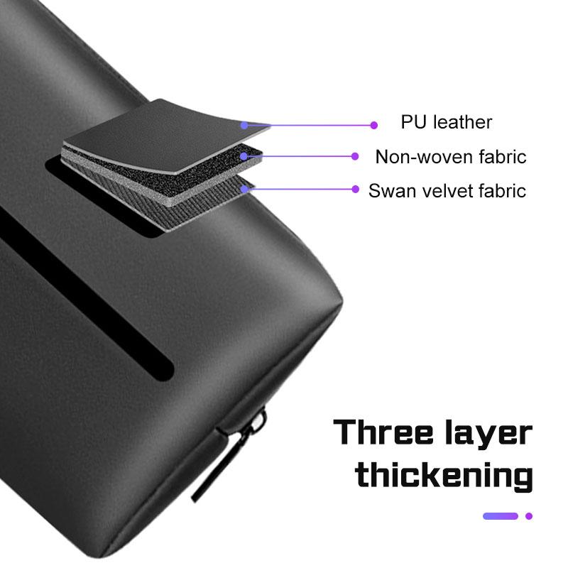 For VW Polo Golf ID3 5 GTI Passat Tiguan Arteon Touareg Taigo Caddy Car Interior Tissue Box PU Leather Kleenex Bag Towel StorageNI5