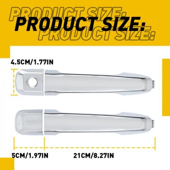 Door Handle Cover For 2010- Toyota 4Runner Front Rear Left Right Chrome I
