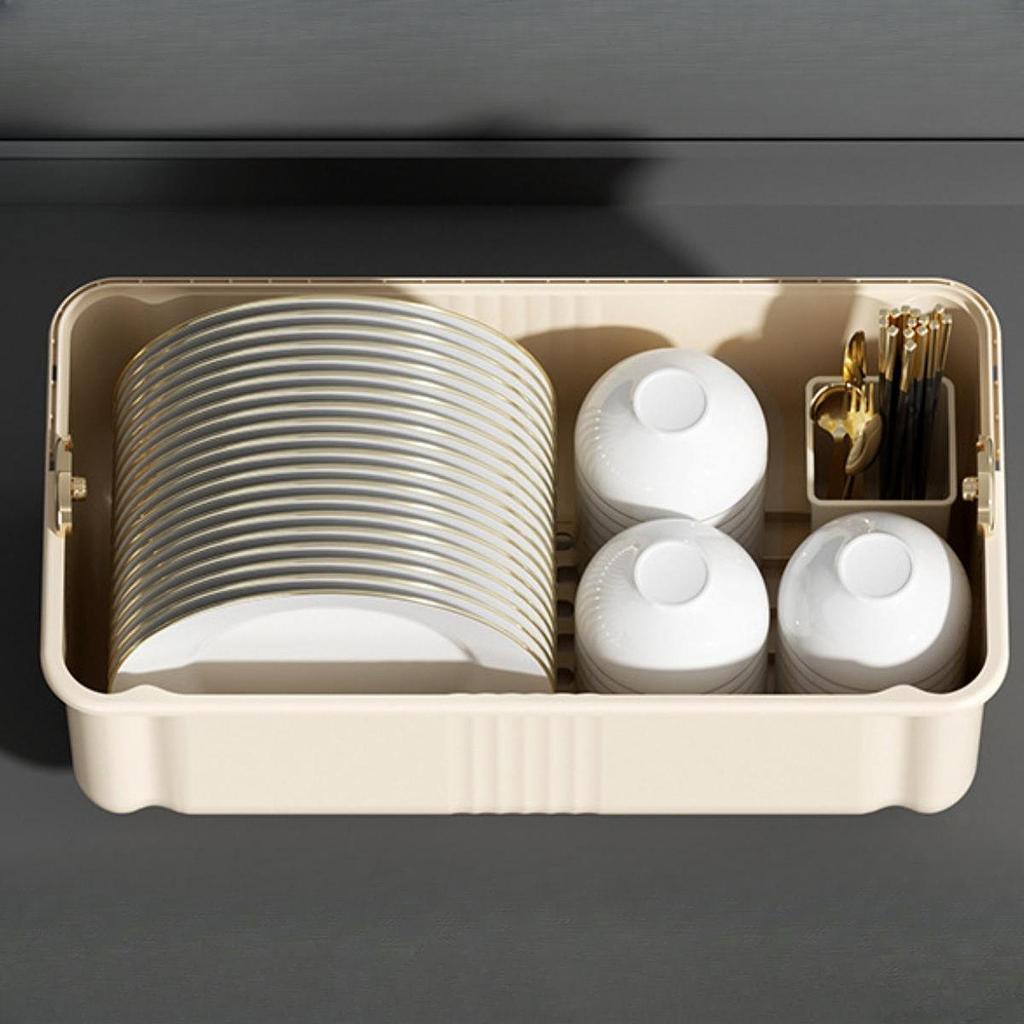 New Chopsticks Storage Box Large Household Kitchen Countertop Storage Drain Cupboard With Lid Put Dishes Dish Chopsticks Rack