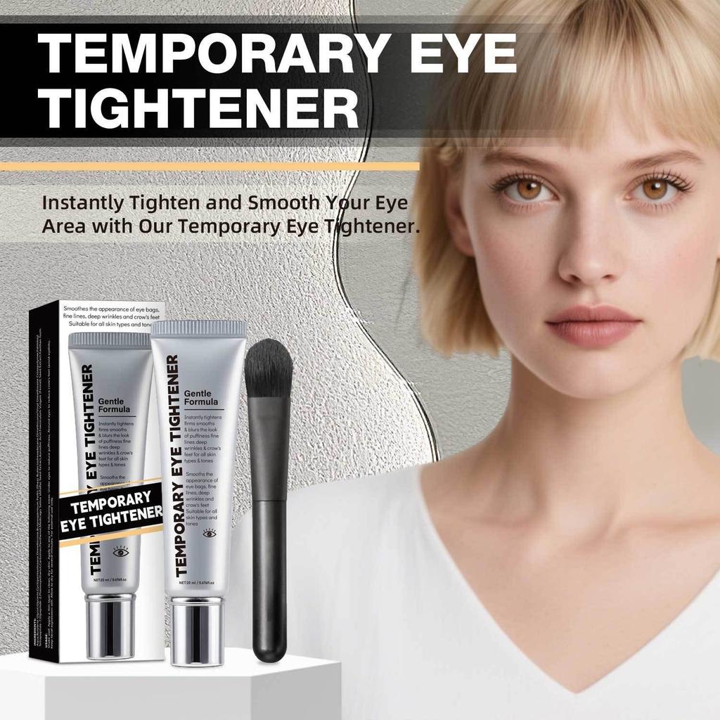 Cross-Border Fast-Acting Eye Tightener Cream 20g with Massage Brush, Reduces Dark Circles & Fine Lines