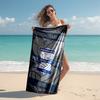 proof beach towel with BIRMINGHAM CITY LOGO pattern - soft,absorbent,quick-drying,machine washable - perfect for swimming,camping,bathing