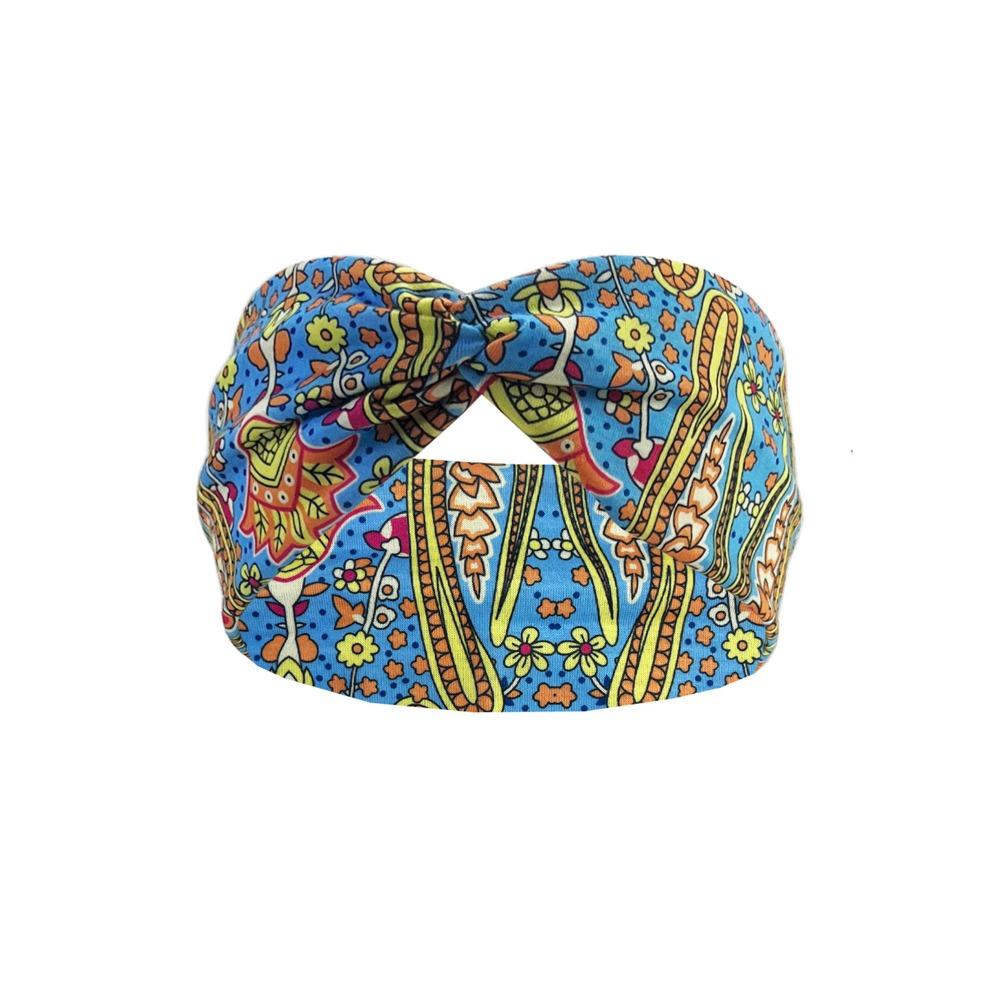 10*25cm Bohemian Yoga Elastic Headband Sweat Absorbent Sports Fitness Headband