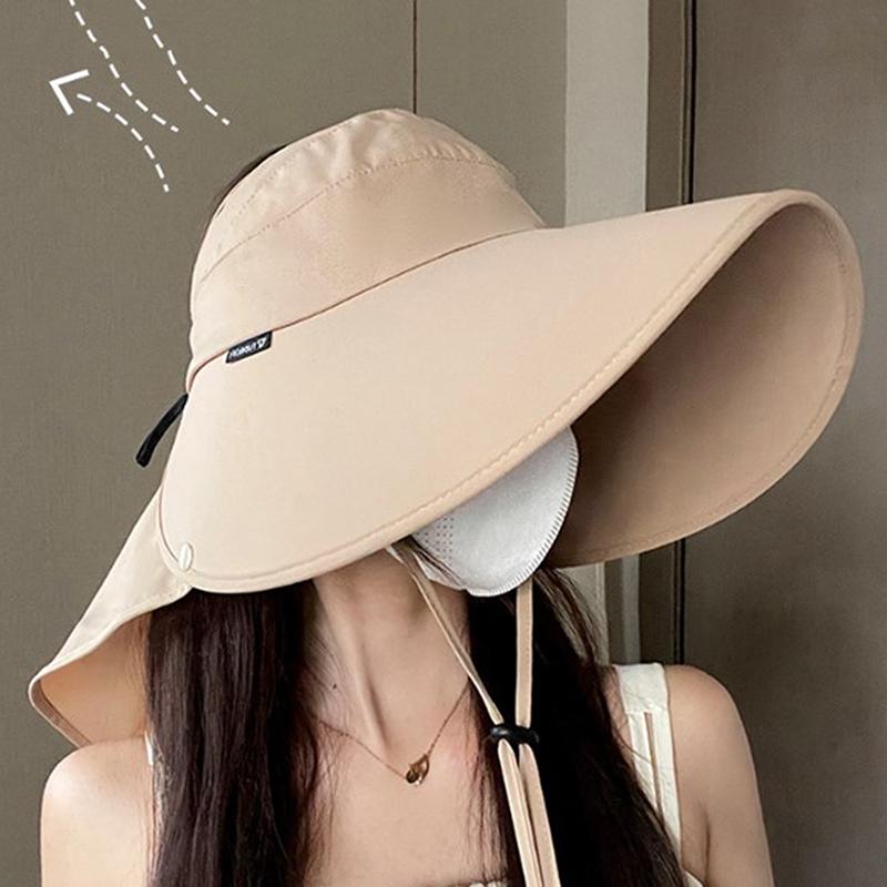 Солнцезащитная шляпа с большими полями, летняя, закрывающая все лицо, пустая шляпа-цилиндр, для велоспорта, скалолазания, солнцезащитная шляпа