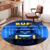 Batwheels Printed Round Rug Carpet Chair Rug Area Rug Entryway Doormats,for Office Chair Living Room Bedroom Kitchen Room.