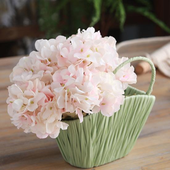 Имитация цветка, не увядающее украшение стола, искусственный шелк, красивая домашняя декоративная имитация гортензии для гостиной