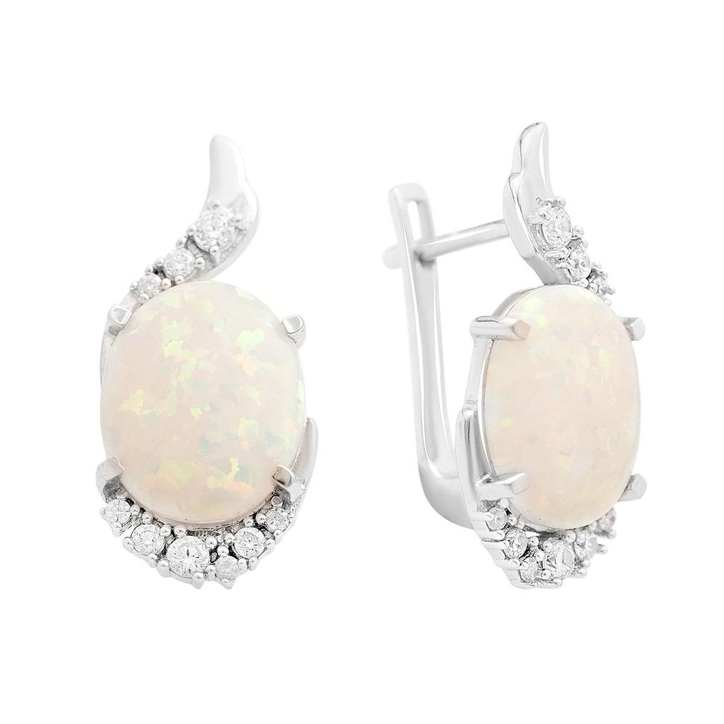 Серебряные серьги с опалом 4.323ct (2151890)