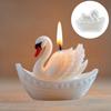 Boat White Swan Candle Silicone Mold Beautiful White Swan Resin Mold On Board White Swan Cement Gypsum Mould Crafts Molds