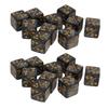 20 PCS 6 Sided Number Dice Set Black Lightweight Impact Resistance 16mm Number Dice for Table Games