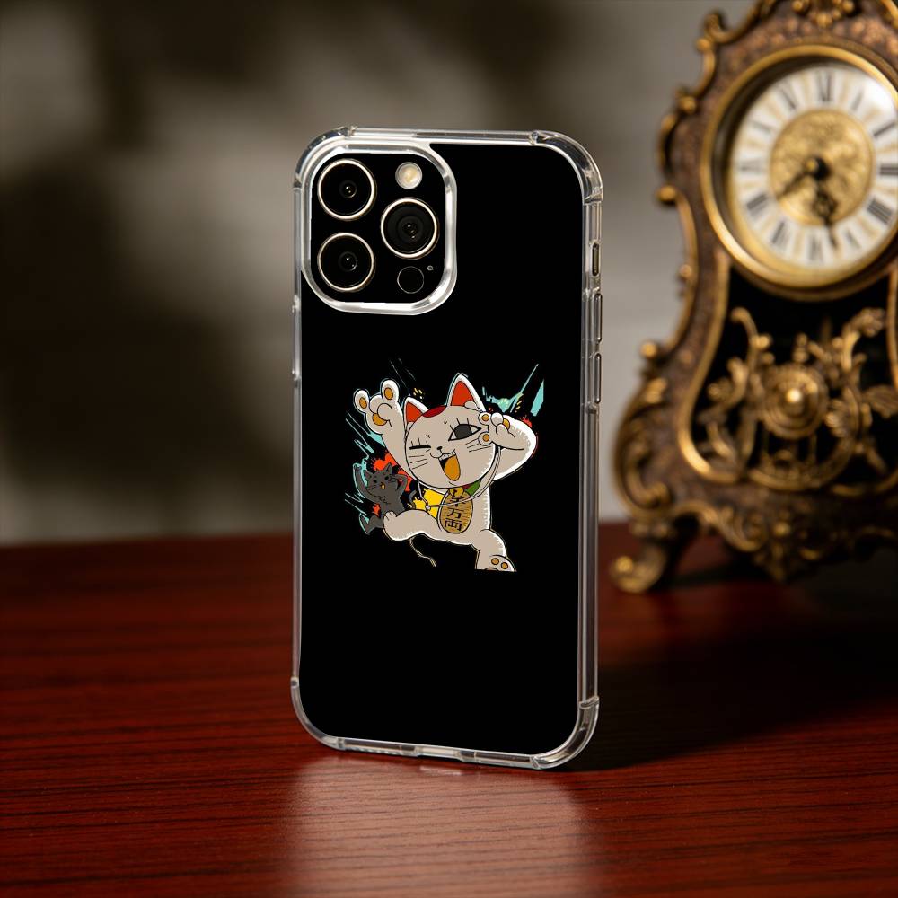 Funny T-Turbo Cat G-Granny Phone Case For iPhone17,16,15,14,13Pro Max,us,Soft Silicone Transparent Cover