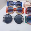 Женские и мужские круглые двухцветные солнцезащитные очки, модные солнцезащитные очки в стиле ретро, ​​солнцезащитные очки для путешествий, уличных фото, праздничных вечеринок, пляжных очков
