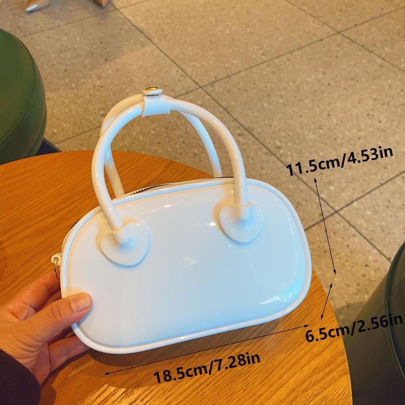 Женская летняя сумка-желе из ПВХ конфетного цвета, маленькая сумка через плечо, модная сумка с цепочкой и верхней ручкой, на молнии, сумка кроссбоди CLE