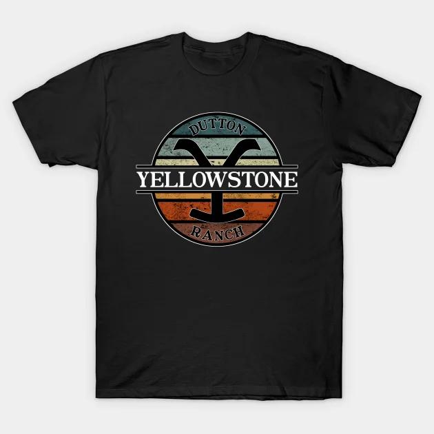 Футболка Yellowstone Dutton Ranch Футболки с телевизионными шоу Крутая футболка с графическим принтом Western Cowboy Мужская свободная рубашка Ropa Hombre Camisetas