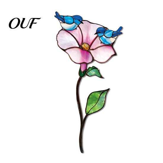 Colorful Yard Stakes Planter Insert Stake, Double-Sided, Flower Pot Decor Metal Outdoor Insect Animal Stake for Plant Pots Bed Decoration Creative