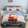 Sailing Ship Pattern Duvet Cover Set 3D Print Boat for Kid Teen Adult Bedding Set Polyester Comforter Cover Full King Twin Size