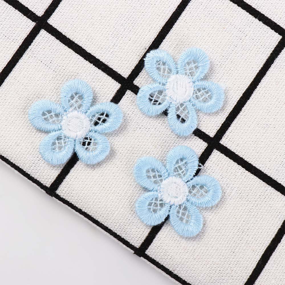 Supplies Five Petaled Floret Flower Patches Headwear Accessories DIY Crafts Knitting Material