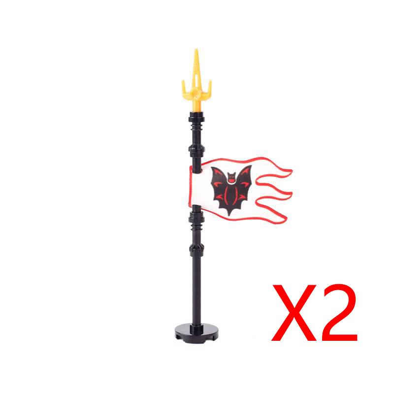 MOC Medieval Building Blocks Soldier Figures Weapons Accessories Armor Shield Flag Transport Ox Horse Mini Brick Toy Gift X010