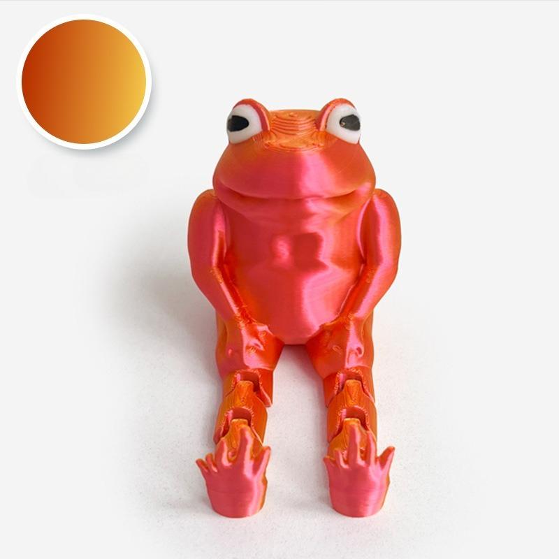 Лягушка, сидящая, 3D-печать, имитация лягушки, модель животного, детская игрушка-антистресс, веселая и смешная, креативная модель, украшение
