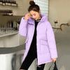 Autumn Winter Thicken Warm Parka Women Casual Sweety Solid Color Big Pocket Loose Short Hooded Coat Jackets Outwear